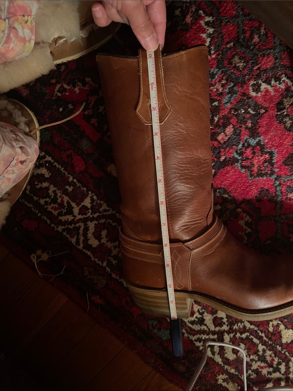 Texas Brown Leather Pull-On Western Boots Made in USA Size 7.5 Cowboy - Picture 7 of 7